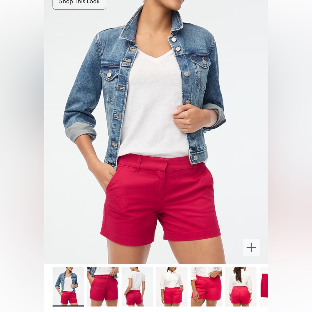 J Crew Factory Chino Shorts, 5”, NWT, Pink